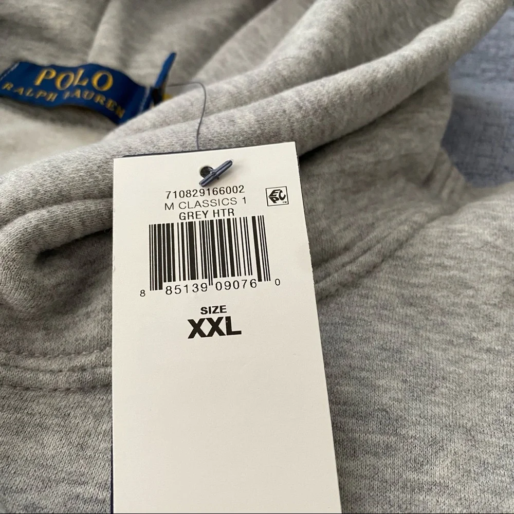 Ralph Lauren Polo Bear Hoodie - Men’s 2XL | New with Tags | Gray | Authentic